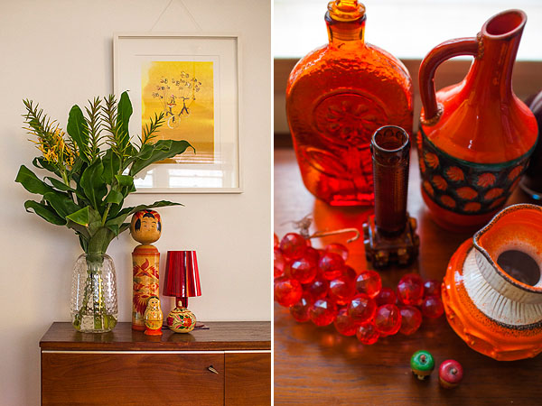 Manuela's artwork and her gorgeous pottery collections adorning her beautiful home